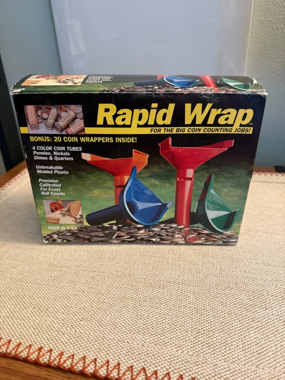 Coin Wrapping Funnels - Blue, Red, Green, Orange